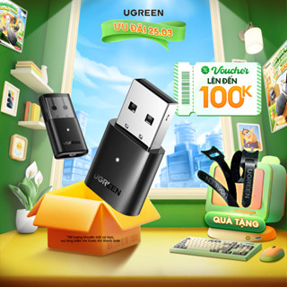 Thiết bị USB Bluetooth 5.0/5.3/5.4/6.0 UGREEN | Đèn báo LED | Nguyên vật liệu cao cấp | Bảo Hành 18 Tháng 1 Đổi 1 80889.