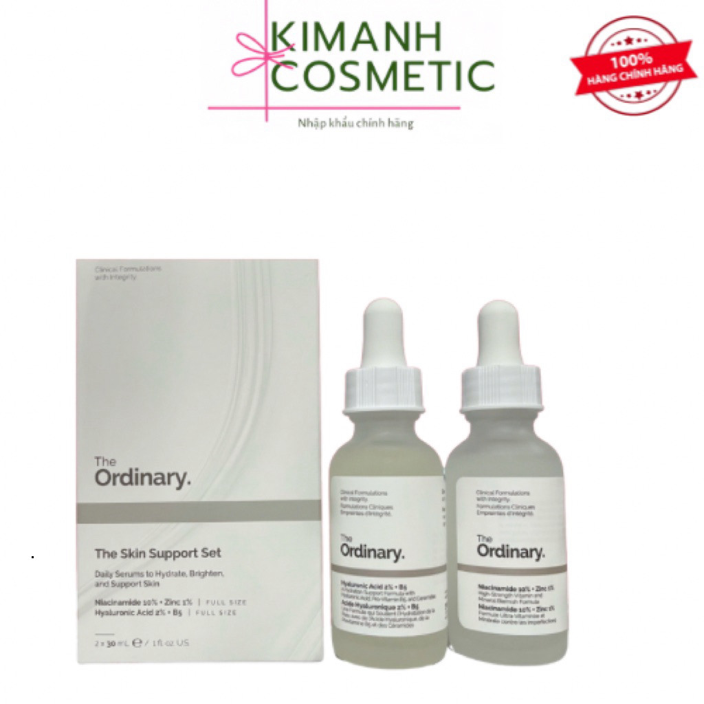 [KIMANH Cosmetics] SET Serum The Ordinary Hyaluronic Acid 2% + B5 30ml Và Serum The Ordinary 10% Nia