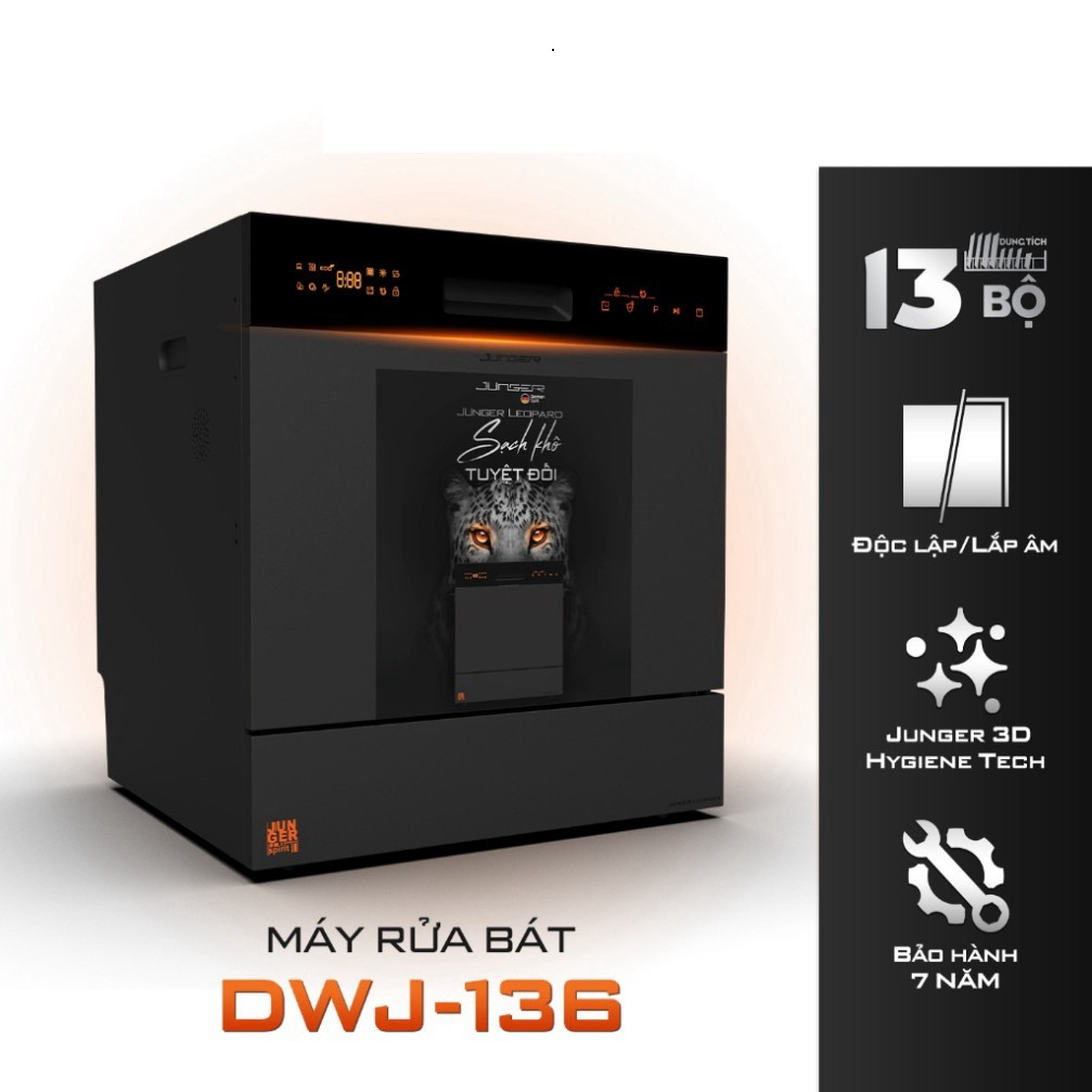 Máy Rửa Chén Bát 13 Bộ Junger JG Leopard DWJ-136-VG