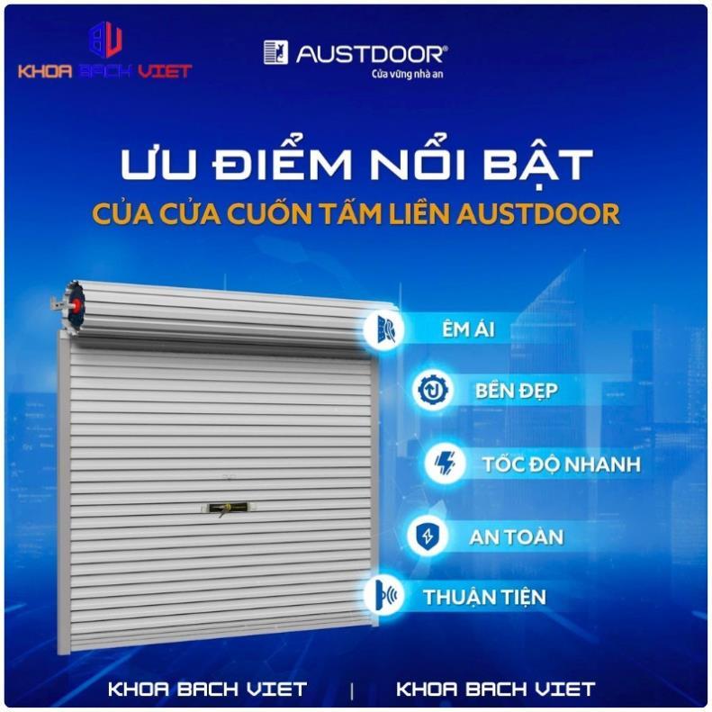 Khoá cửa cuốn tấm liền Austdoor - Bộ khoá cơ cửa cuốn Đài Loan hàng chất lượng cao.