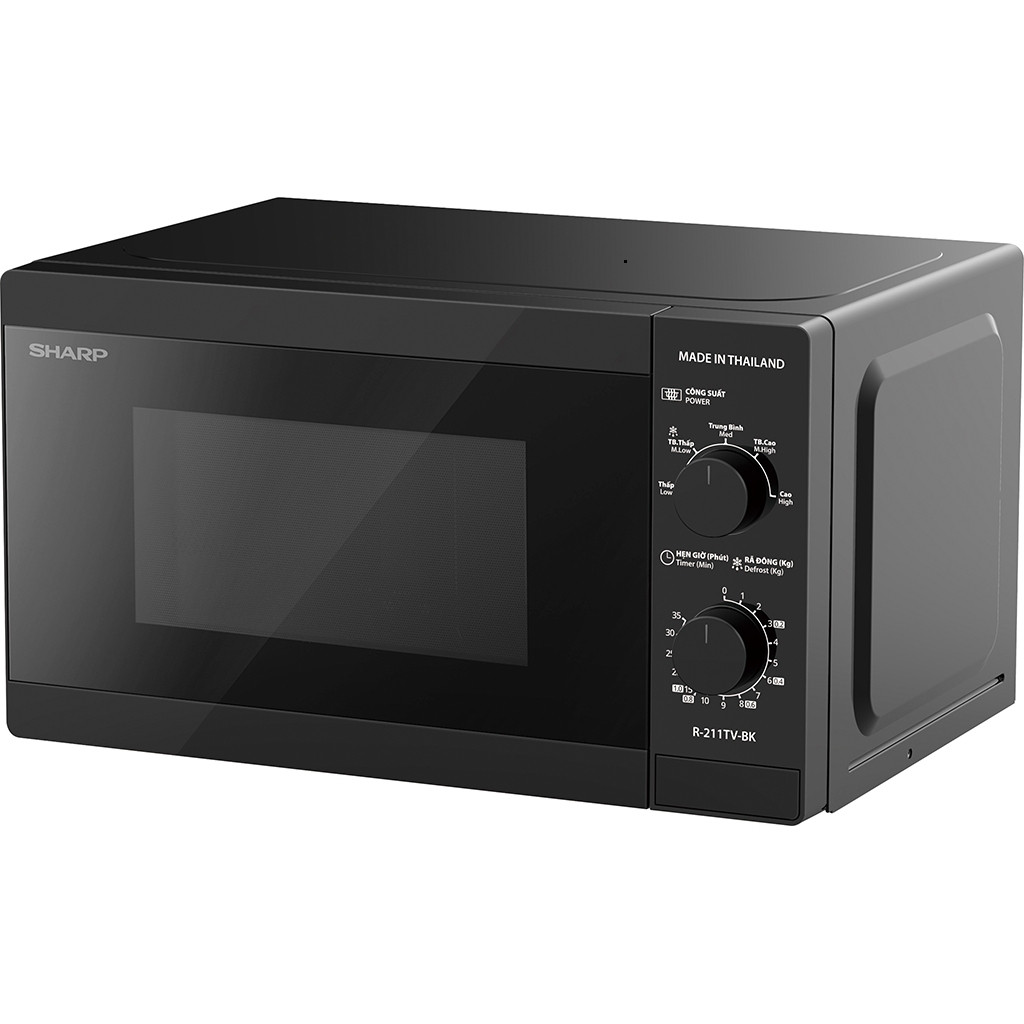 Lò vi sóng 21L Sharp R-211TV-BK -  5 mức công suất - Màu Đen