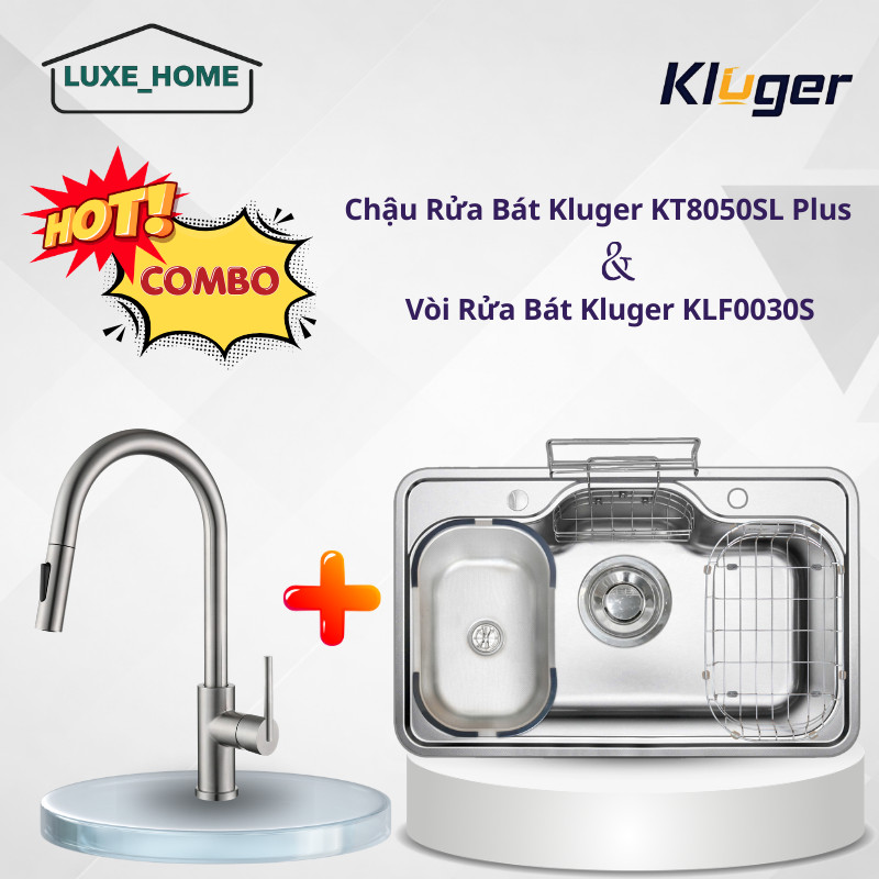 Chậu Rửa Bát Kluger KT8050SL Plus – Bề Mặt Super Linen Thế Hệ Mới – Giữ Chậu Luôn Bền Đẹp