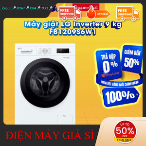 nhắn SHOP nhận mã giảm✔️_  FB1209S6W1  Máy giặt lồng ngang LG Inverter 9.0 kg FB1209S6W1  Hàng chính