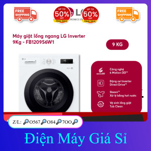 nhắn SHOP✔️_  ib SHOP✔️_  [Shopee  Lắp đặt 0Đ HN HCM] Máy giặt LG Inverter 9Kg FB1209S6W1  Shopee Gi