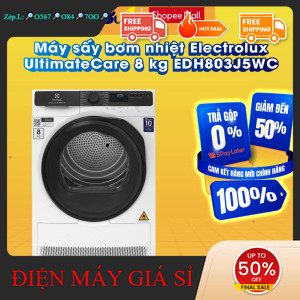 nhắn SHOP nhận mã giảm✔️_  EDH803J5WC  Máy sấy bơm nhiệt Electrolux UltimateCare 8 kg EDH803J5WC  Hà