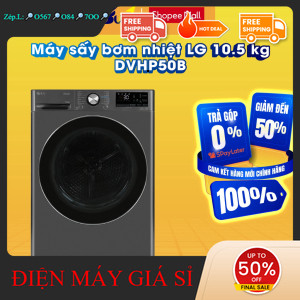 nhắn SHOP nhận mã giảm✔️_  DVHP50B  Máy sấy bơm nhiệt LG 10.5 kg DVHP50B  Hàng chính hãng _mới 100%