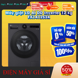 nhắn SHOP nhận mã giảm✔️_  FX1412S3K  Máy giặt lồng ngang LG AI DD Inverter 12Kg FX1412S3K  Hàng chí
