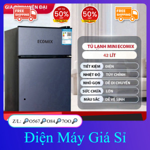 nhắn SHOP✔️_  ib SHOP✔️_  Tủ lạnh mini ECOMIX 2 ngăn đá ngăn mát 42L điều chỉnh nhiệt độ  bảo hành 2