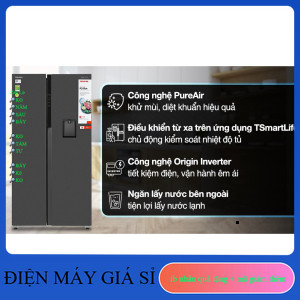 ib giảm thêm 200k-5tr✔️_  Tủ lạnh Toshiba Inverter 596 lít Side By Side GRRS775WIPMV(06)MG model 202