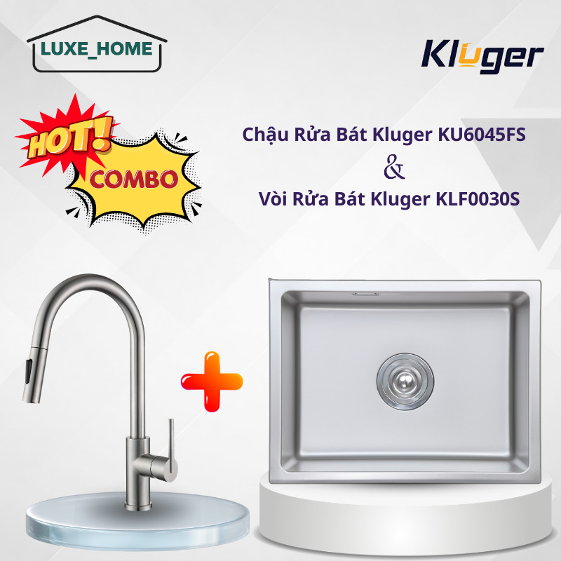 Chậu Rửa Bát Kluger KU6045FS Basic – Thiết Kế Gọn Gàng – Phù Hợp Không Gian Bếp Vừa Và Nhỏ – LUX