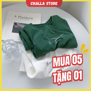 Áo phông nữ form vừa chất COTTON 100% mềm mịn, thoáng mát, nhiều màu, in chữ MYLIFE