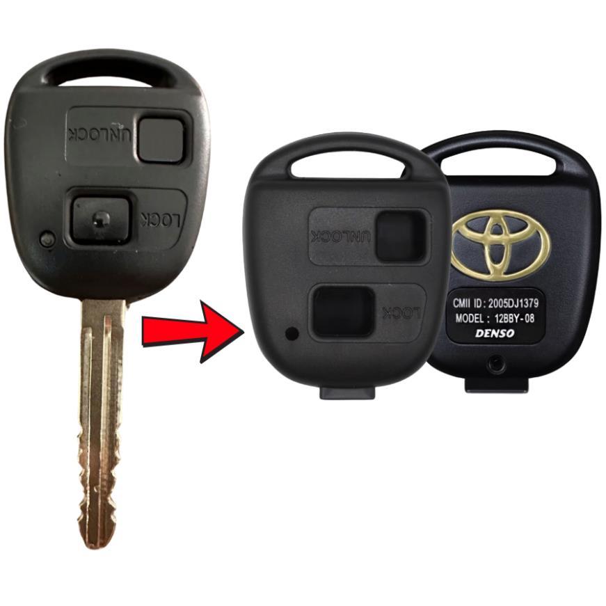 Vỏ chìa khoá Toyota Prado Land Cruiser 2 nút bấm V71.2 nút