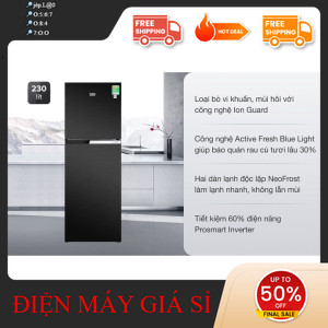 nhắn SHOP nhận mã giảm✔️_  Tủ lạnh Beko Inverter 230 lít RDNT251I50VWB 2019ĐIỆNMAYTỒNKHO _mới 100%