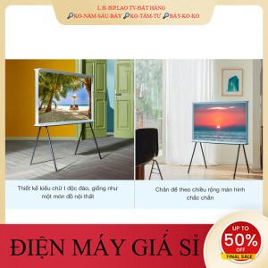ib giảm thêm✔️_  Smart Tivi Kiểu Chữ Có Chân The Serif QLED Samsung 4K 55 inch QA55LS01Tdienmaytonkho.com _HÀNG MỚI GIÁ 