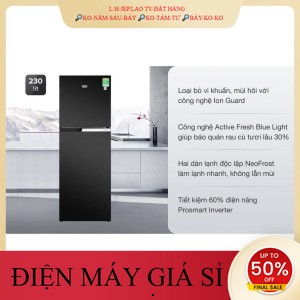 ib giảm thêm✔️_  Tủ lạnh Beko Inverter 230 lít RDNT251I50VWB 2019ĐIỆNMAYTỒNKHO _HÀNG MỚI GIÁ TỐT