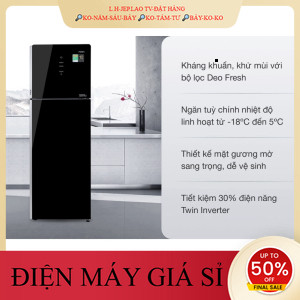 ib giảm thêm✔️_  Tủ lạnh Aqua Inverter 312 lít AQRT359MA(GB) có ngăn chuyển đổi Đông Mềm   _HÀNG MỚI GIÁ TỐT
