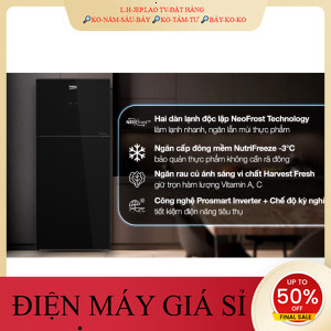 ib giảm thêm✔️_  Tủ lạnh Beko Inverter 340 lít RDNT371E50VZHFSGB  Điện Máy Kho Rẻ _HÀNG MỚI GIÁ TỐT