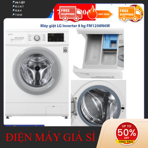nhắn SHOP nhận mã giảm✔️_  Máy giặt LG Inverter 8 kg FM1208N6W _mới 100%