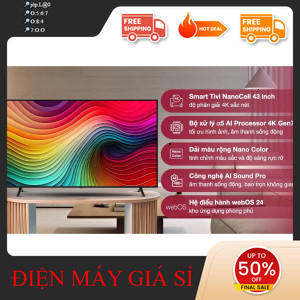 nhắn SHOP nhận mã giảm✔️_  Smart Tivi NanoCell LG 4K 43 inch 43NANO81TSA 2024 _mới 100%