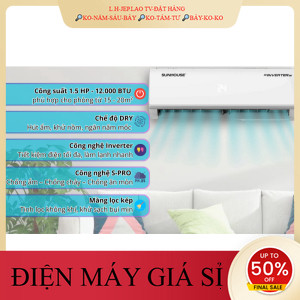 ib giảm thêm✔️_  Máy Lạnh Sunhouse Inverter 1.5 HP SHRAW12IC610  Điện Máy Kho Rẻ _HÀNG MỚI GIÁ TỐT