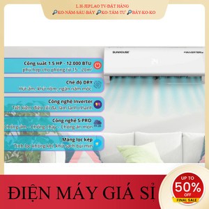ib giảm thêm✔️_  Máy Lạnh Sunhouse Inverter 1.5 HP SHRAW12IC610  Điện Máy Kho Rẻ _HÀNG MỚI GIÁ TỐT
