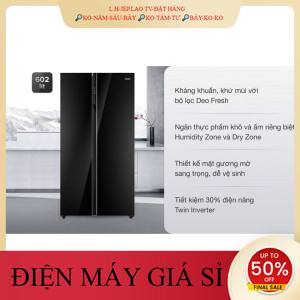 ib giảm thêm✔️_  Tủ lạnh Aqua Inverter 602 lít AQRIG696FS GB 2019  0966134613 _HÀNG MỚI GIÁ TỐT