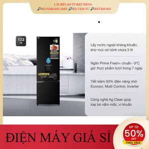 ib giảm thêm✔️_  Tủ lạnh Panasonic Inverter 322 lít NRBC360WKVN 2020  Điện Máy Kho Rẻ _HÀNG MỚI GIÁ TỐT