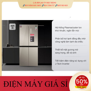 ib giảm thêm✔️_  Tủ lạnh Sharp Inverter 401 lít Multi Door SJFXP480VGCH   _HÀNG MỚI GIÁ TỐT