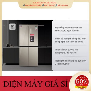ib giảm thêm✔️_  Tủ lạnh Sharp Inverter 401 lít Multi Door SJFXP480VGCH   _HÀNG MỚI GIÁ TỐT