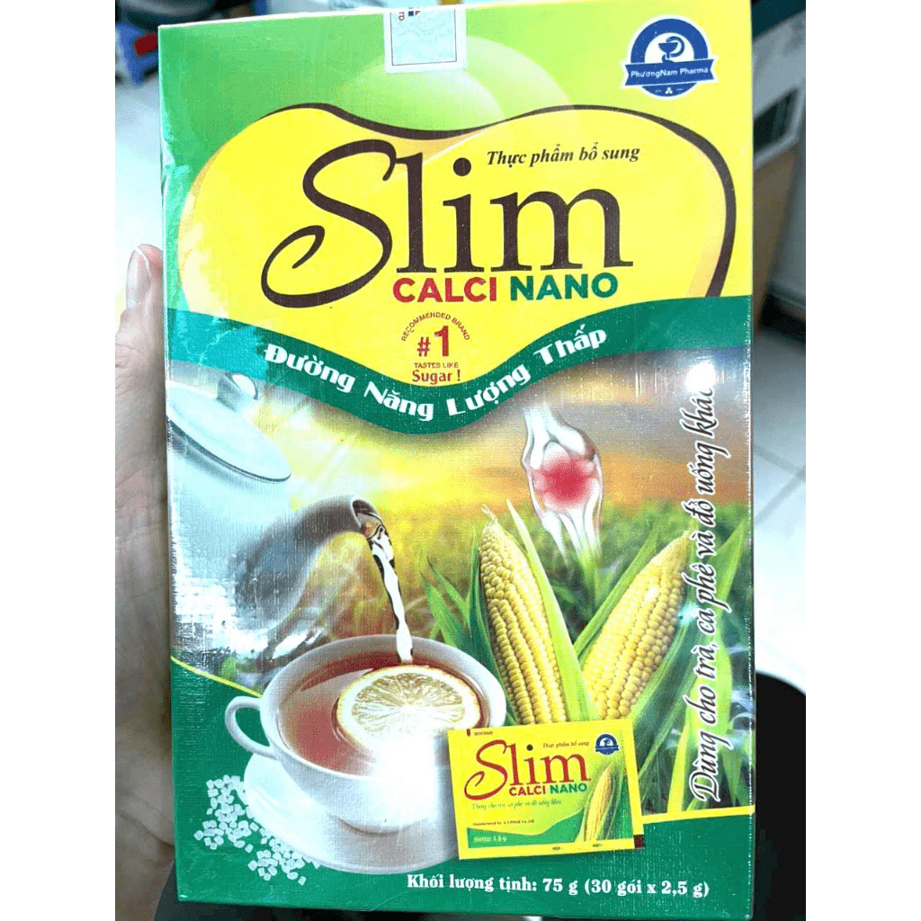 Đường bắp ăn kiêng Slim calci nano  không chứa đường không gây tăng đường huyết dùng  cho người tiểu