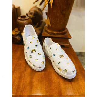 Giày Đế Cao 3,5cm Nam Lười Vải Bò Chất Lượng Cao AD