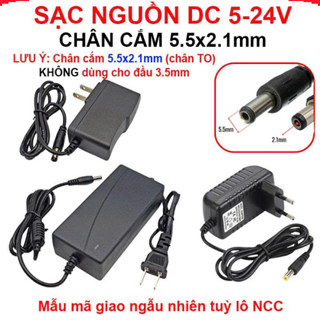 Sạc nguồn ( Adapter) DC 5V/9V/12V/24V chân cắm 5.5*2.1mm
