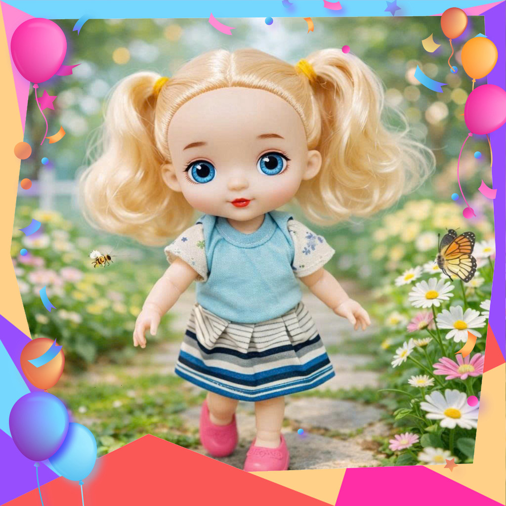 BJD 1/8 3D Mắt Dolls 12 Khớp Tặng Áo GIày