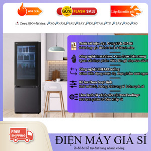 ib.shop✔️_ Tủ lạnh LG Inverter 340 lít InstaView LBB33BLMAI 2024  Indonesia _hàng mới 100%