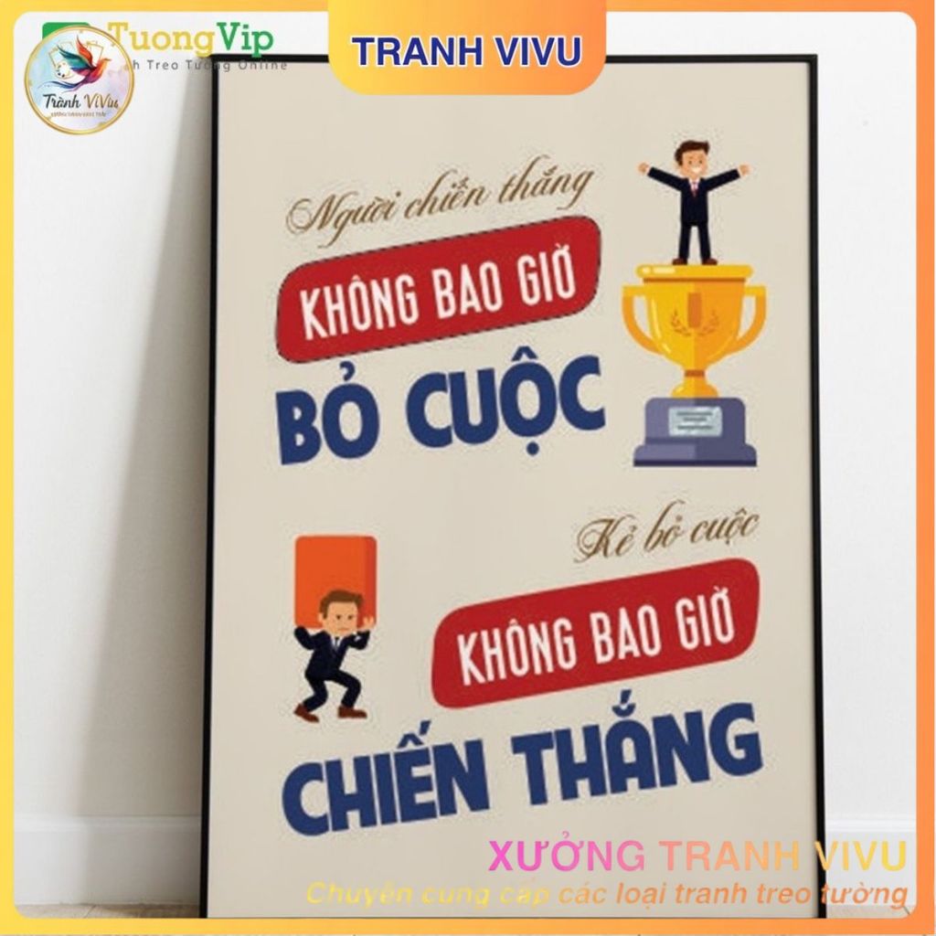 Tranh Laminate Tráng Gương Slogan Động Lực TƯỜNG VIP - Decor Phòng Khách
