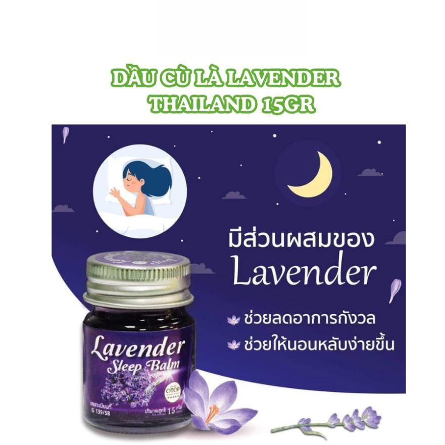 Dầu Cù Là Lavender Sleep Balm Thái Lan 15g – Balm Oải Hương Thư Giãn, Hương Lavender Dịu Nhẹ