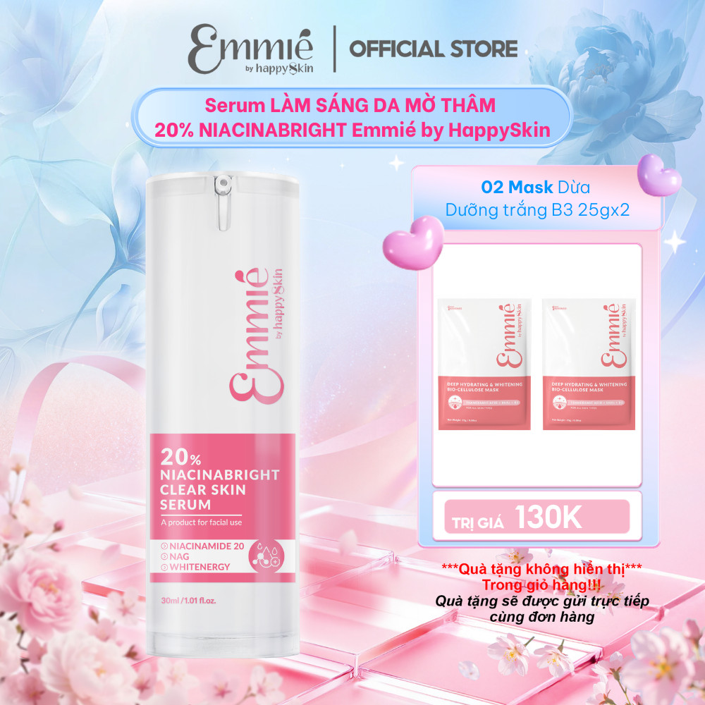 Serum Dưỡng Sáng Da giúp Mờ Thâm Niacinabright 20% Clear Skin Serum 30ml Emmie by Happyskin