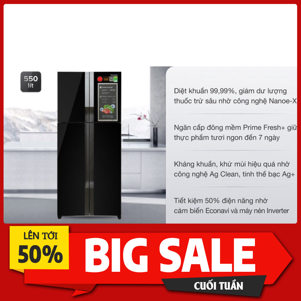 Sale lớn  Tủ Lạnh Panasonic 550L NR-DZ601YGKV - Giao Hàng Tận Nơi Giao nhanh toàn quốc.