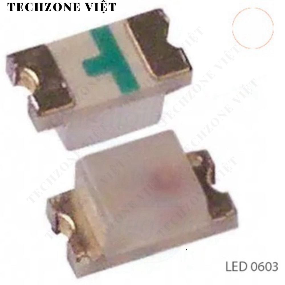 [100 Cái]- LED Trắng 0603 Dán SMD Trong Suốt TechZone Việt TechZone Việt