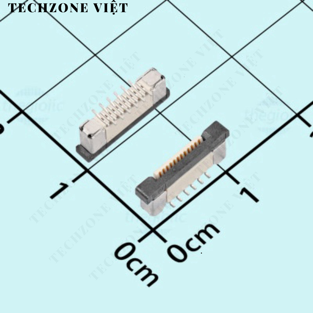 [10 Cái]- Cổng FPC 12 Chân 0.5mm Tiếp Điểm Dọc TechZone Việt TechZone Việt