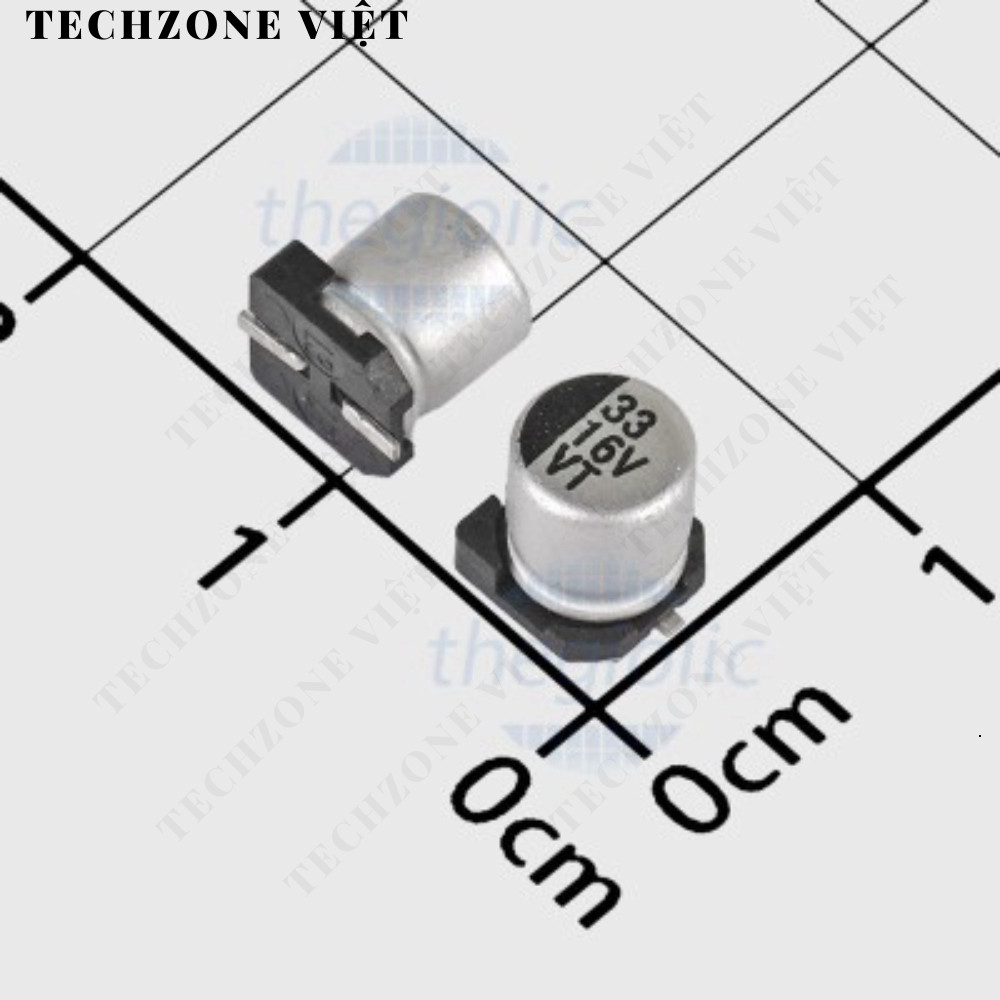 [20 Cái]- Tụ Nhôm SMD 33uF 16V 5x5.4mm TechZone Việt TechZone Việt