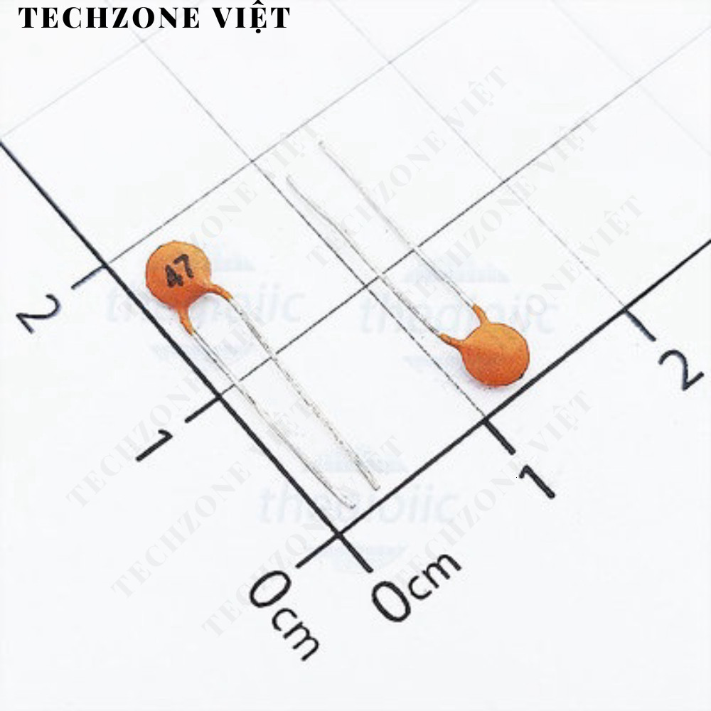 [200 Cái]- Tụ Gốm Tròn 47pF 50V TechZone Việt TechZone Việt