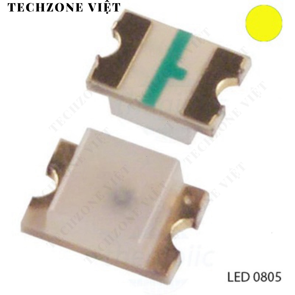 [50 Cái]- LED Vàng 0805 Dán SMD Trong Suốt Harvatek TechZone Việt TechZone Việt