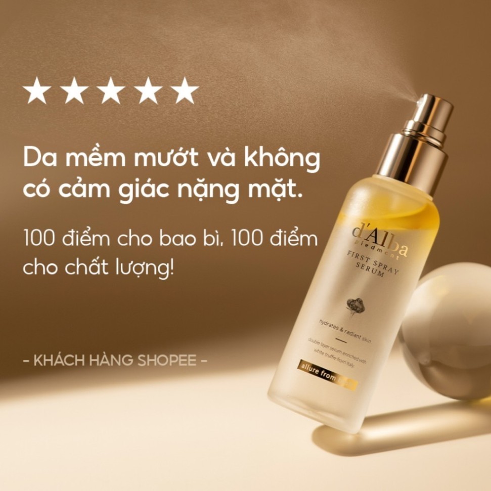 Xịt khoáng D'alba First Spray Serum dạng xịt khoáng căng bóng da