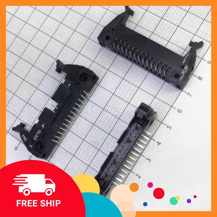[3 Cái]- Cổng DC2 Đực 26 Chân Cong 2 Hàng 2.54mm Hàn PCB Điện Tử Tín Phát Điện Tử Tín Phát