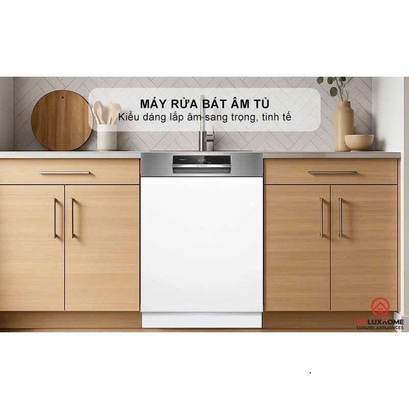 Máy rửa bát âm tủ Bosch SMI8ZDS81T - Serie 8, Bảo hành 3 năm, hàng chính hãng