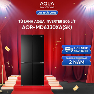 [SẴN HÀNG - SẢN PHẨM MỚI] Tủ lạnh Aqua Inverter 506 lít Multi Door AQR-MD6330XA(SK) - Bảo hành 2 năm - Freeship
