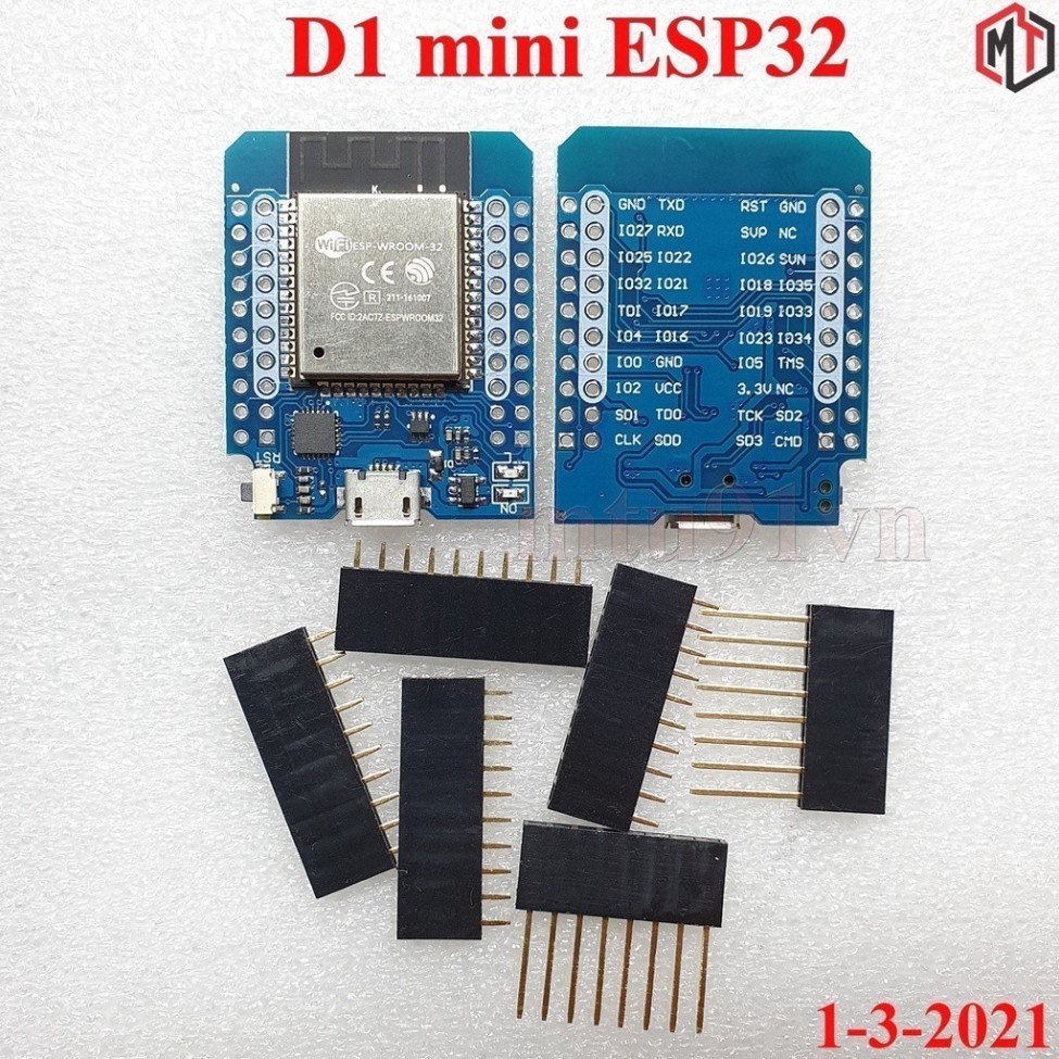 044 Mạch Thu Phát WiFi D1 mini ESP32 ESP-32 WiFi + Bluetooth BLE