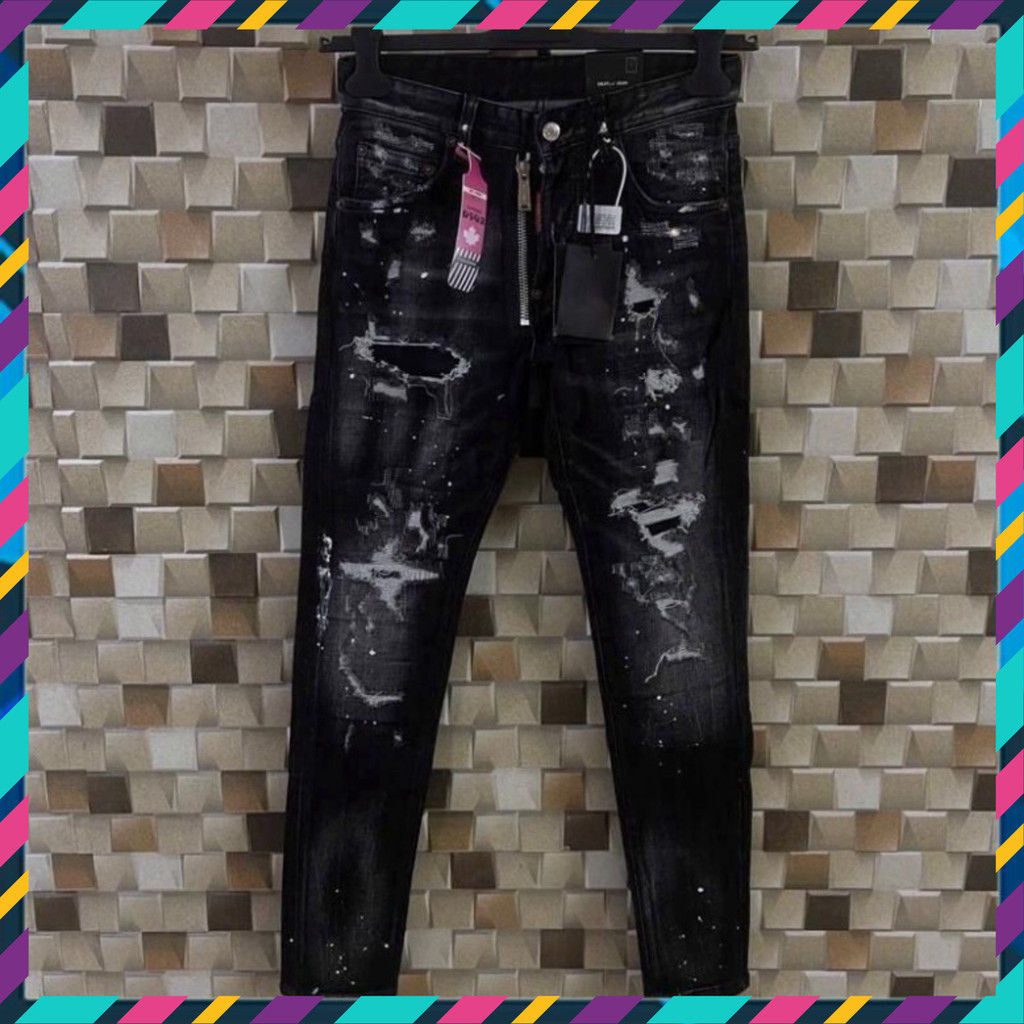 { ÔNG CHÚ AMIRI } Áo Jeans Nam Chất Xám Cao Cấp Quảng Châu