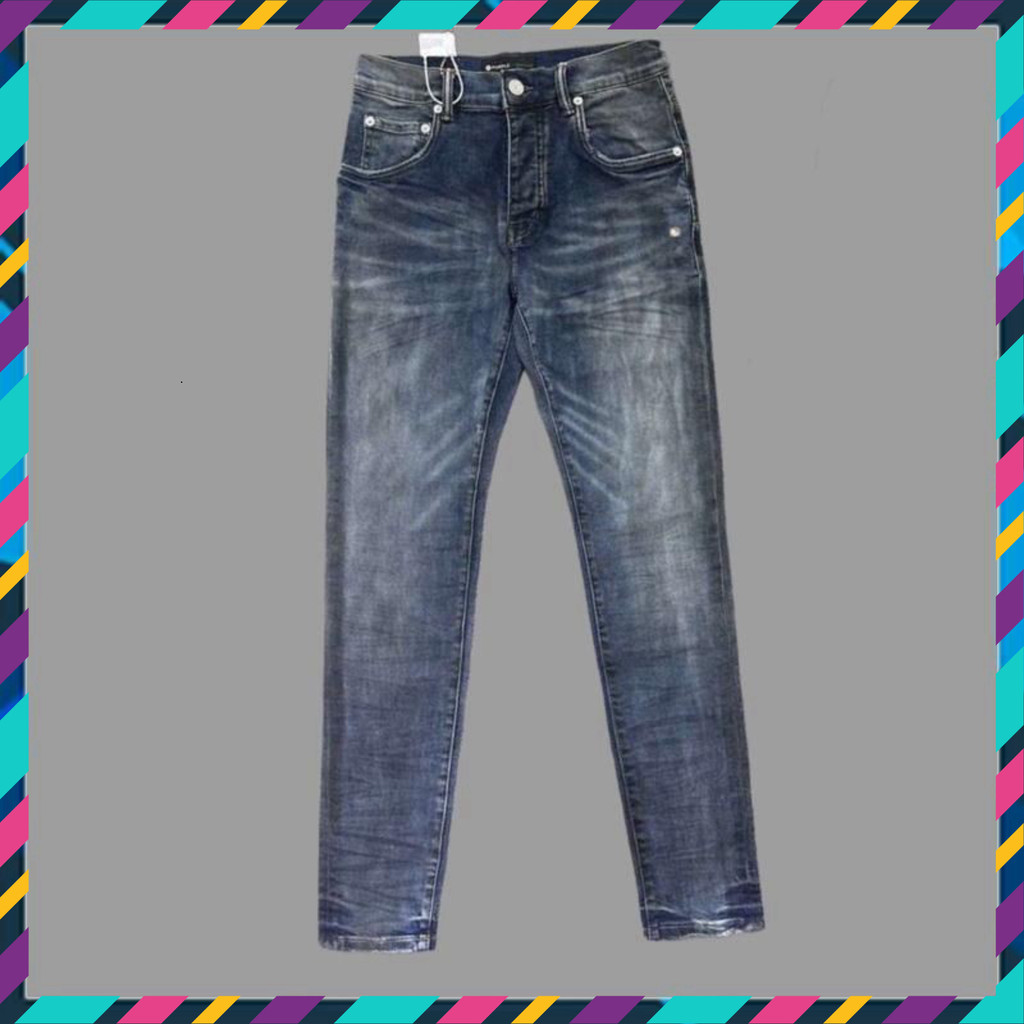 { ÔNG CHÚ AMIRI } Jeans Nam Bơ Bồ Mới Màu Xanh Nhạt Xuất Quảng Châu